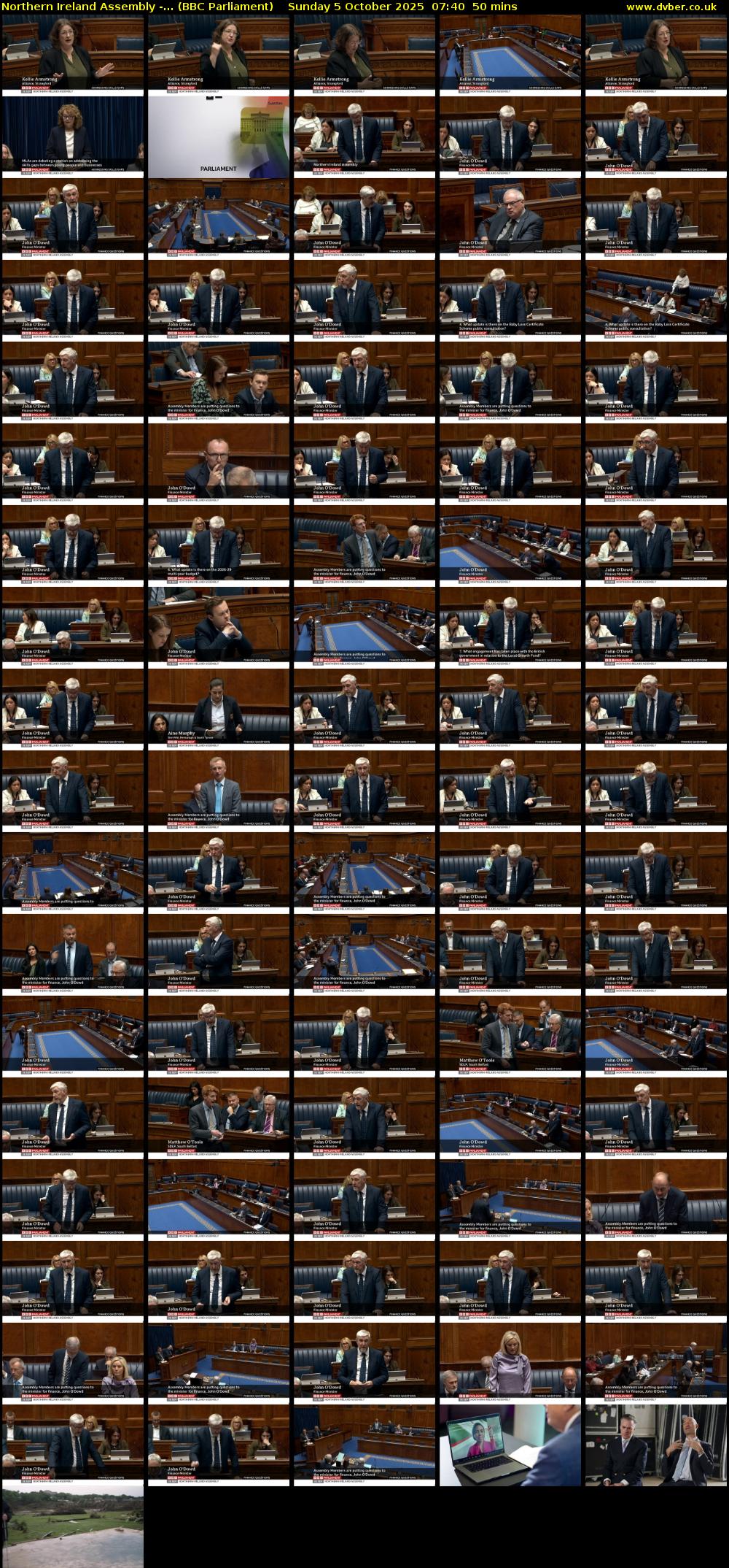 Northern Ireland Assembly -... (BBC Parliament) Sunday 5 October 2025 07:40 - 08:30