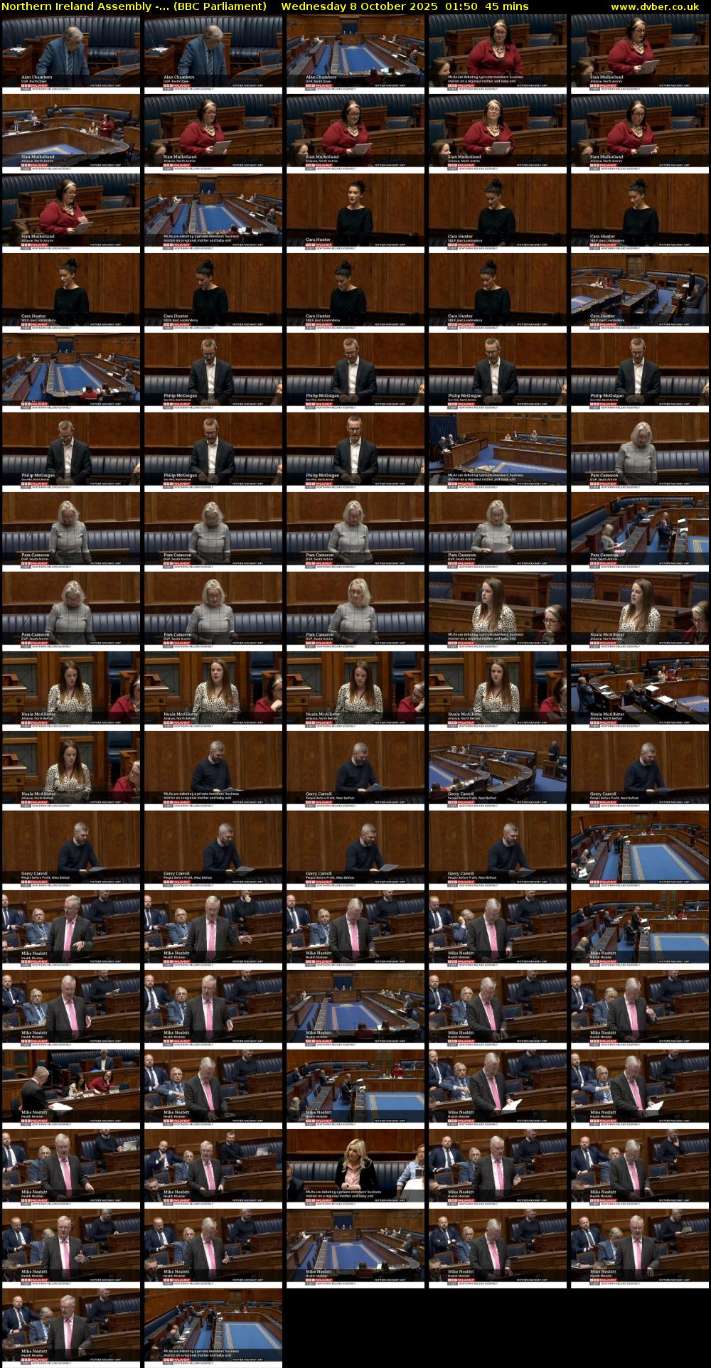 Northern Ireland Assembly -... (BBC Parliament) Wednesday 8 October 2025 01:50 - 02:35
