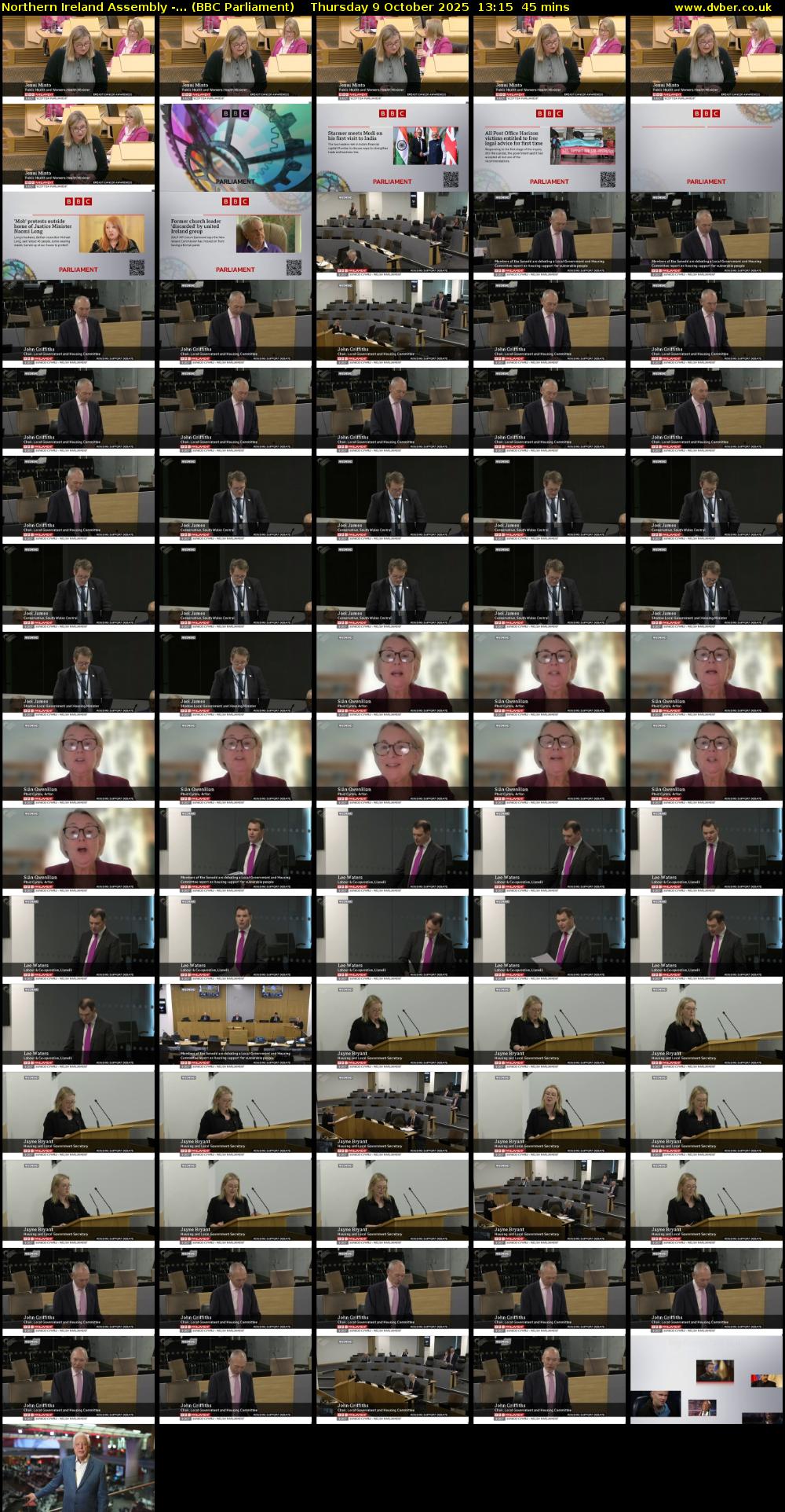 Northern Ireland Assembly -... (BBC Parliament) Thursday 9 October 2025 13:15 - 14:00