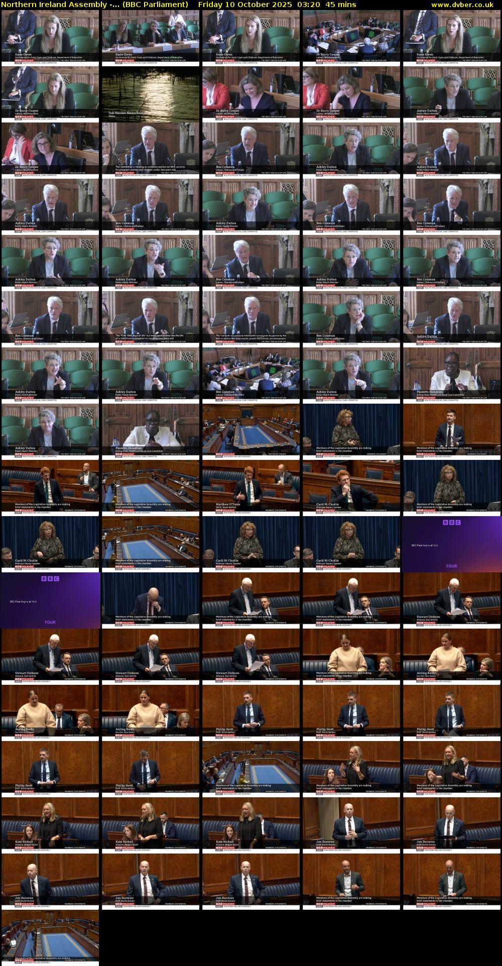 Northern Ireland Assembly -... (BBC Parliament) Friday 10 October 2025 03:20 - 04:05