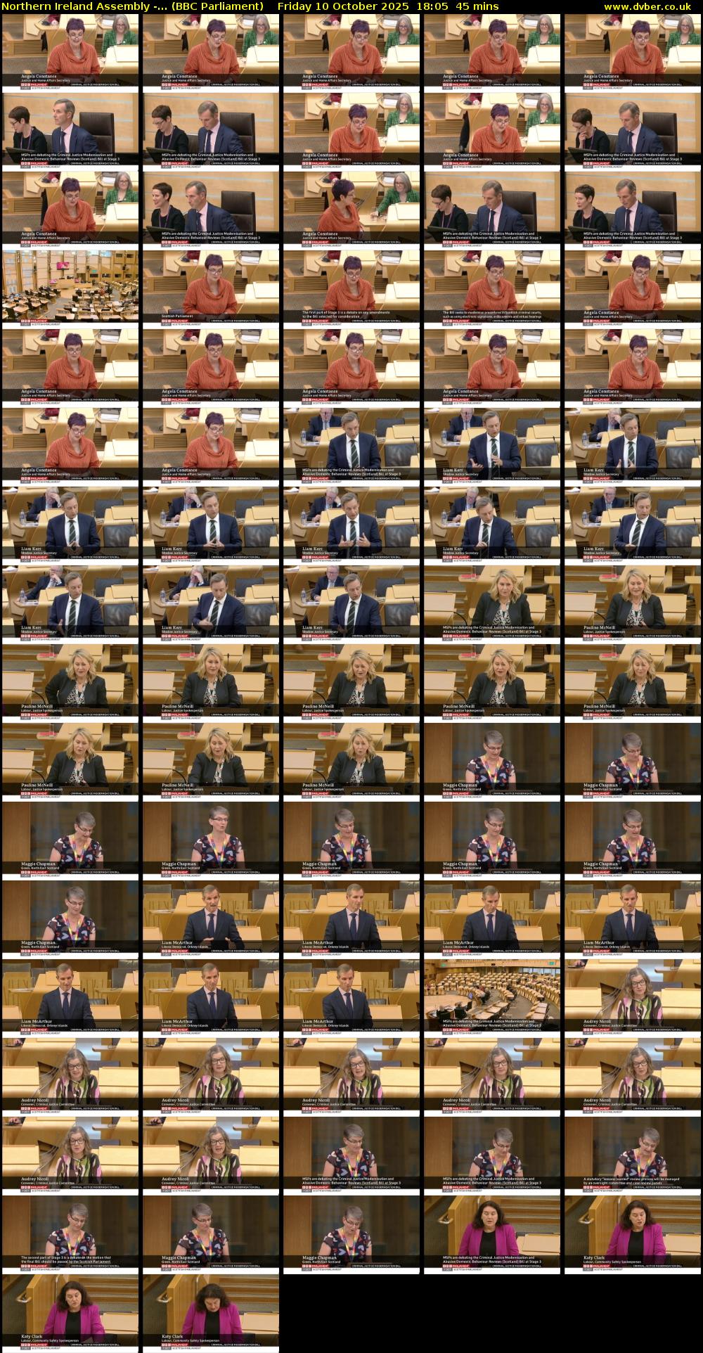 Northern Ireland Assembly -... (BBC Parliament) Friday 10 October 2025 18:05 - 18:50
