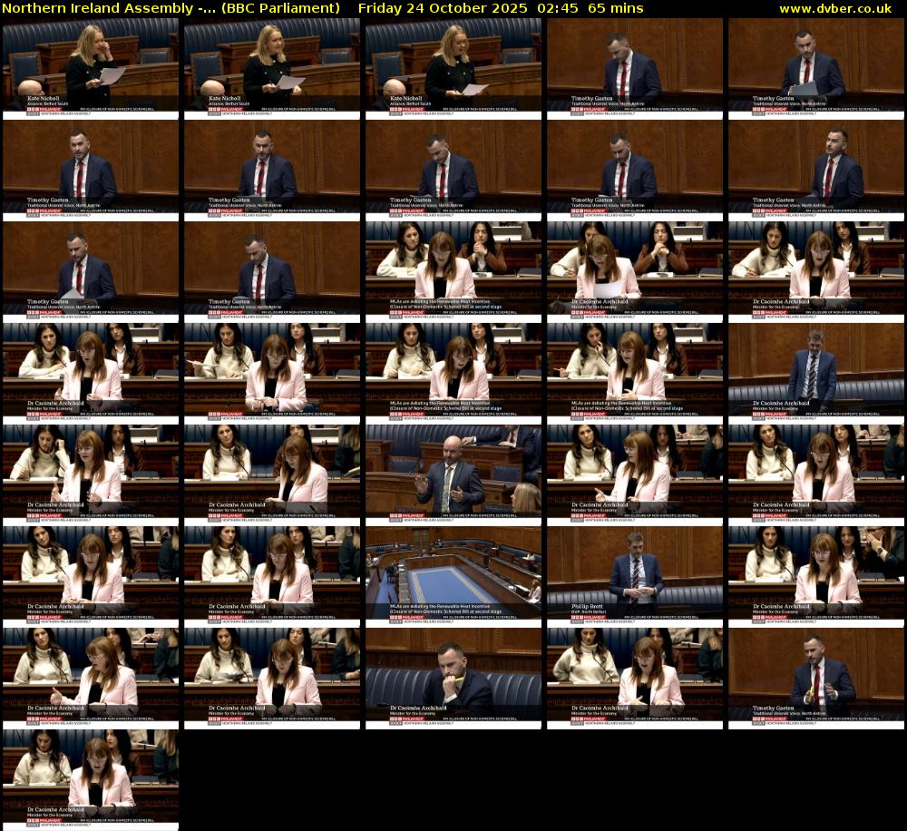 Northern Ireland Assembly -... (BBC Parliament) Friday 24 October 2025 02:45 - 03:50