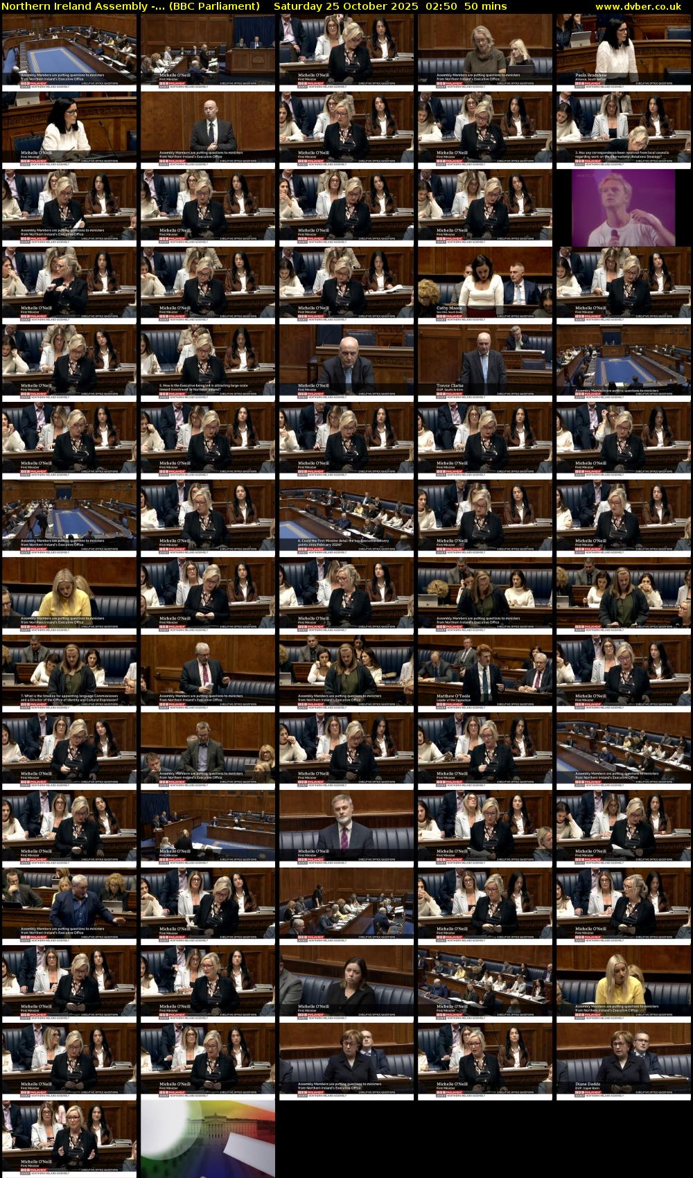 Northern Ireland Assembly -... (BBC Parliament) Saturday 25 October 2025 02:50 - 03:40
