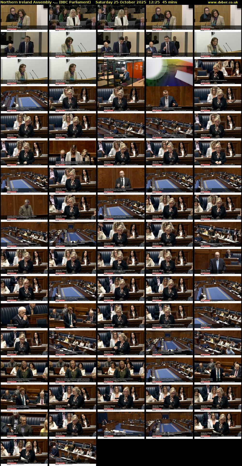 Northern Ireland Assembly -... (BBC Parliament) Saturday 25 October 2025 12:25 - 13:10