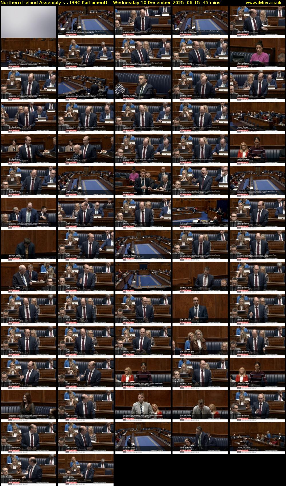 Northern Ireland Assembly -... (BBC Parliament) Wednesday 10 December 2025 06:15 - 07:00