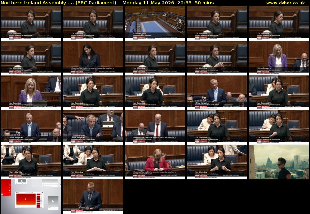 Northern Ireland Assembly -... (BBC Parliament) Monday 11 May 2026 20:55 - 21:45