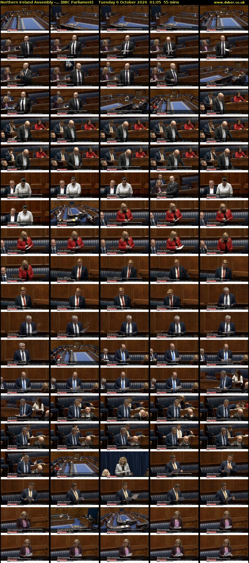 Northern Ireland Assembly -... (BBC Parliament) Tuesday 6 October 2026 01:05 - 02:00