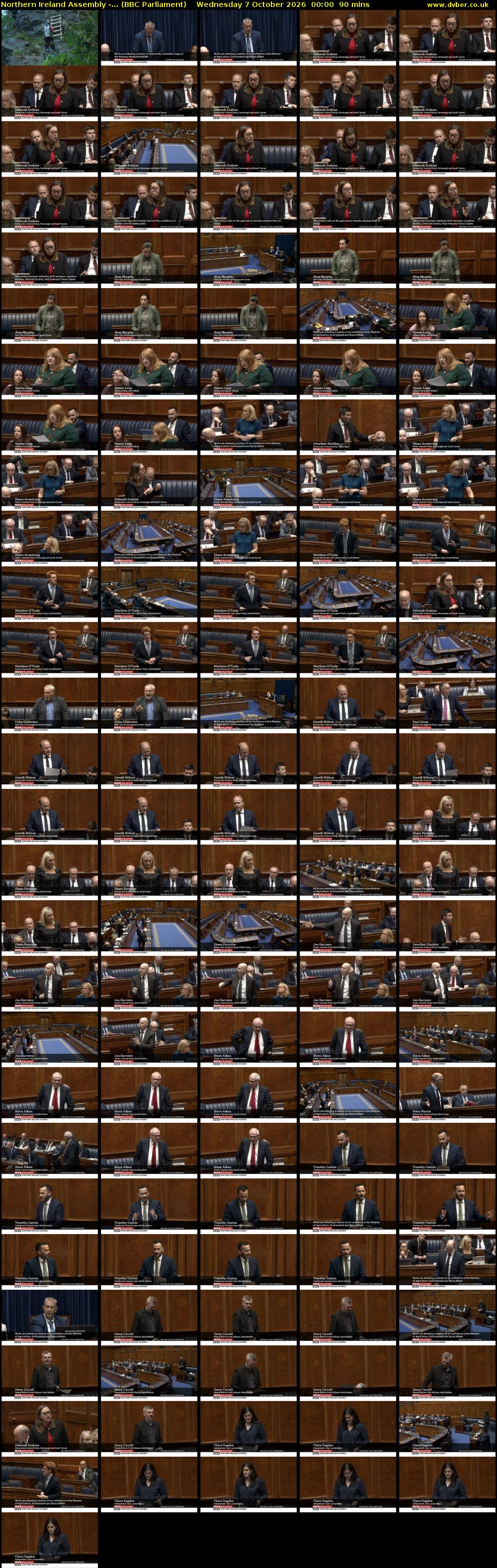 Northern Ireland Assembly -... (BBC Parliament) Wednesday 7 October 2026 00:00 - 01:30