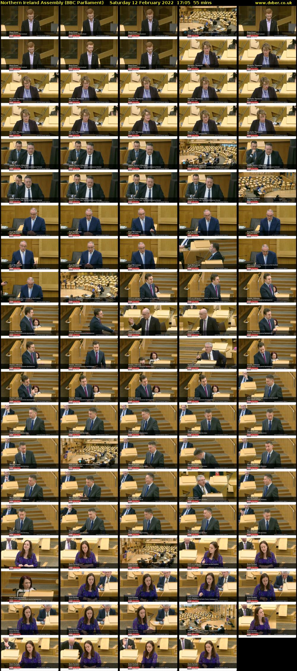 Northern Ireland Assembly (BBC Parliament) Saturday 12 February 2022 17:05 - 18:00