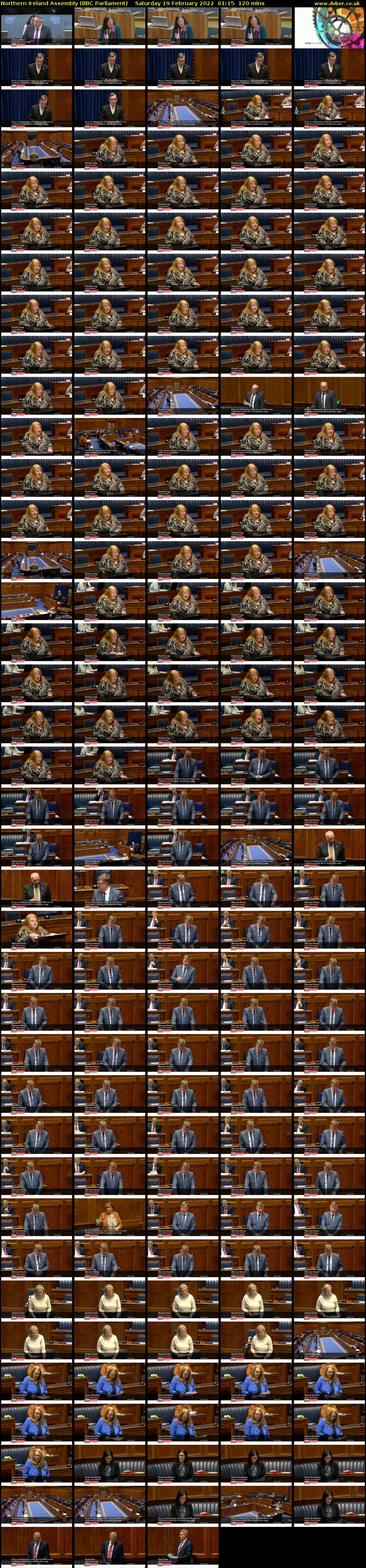 Northern Ireland Assembly (BBC Parliament) Saturday 19 February 2022 01:15 - 03:15