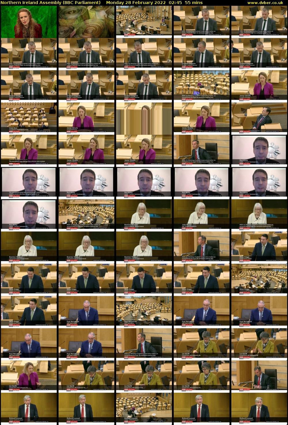 Northern Ireland Assembly (BBC Parliament) Monday 28 February 2022 02:45 - 03:40