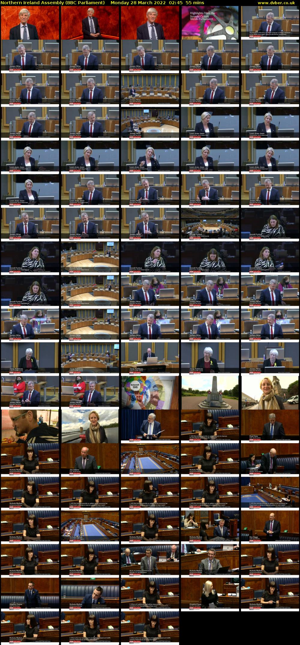Northern Ireland Assembly (BBC Parliament) Monday 28 March 2022 02:45 - 03:40