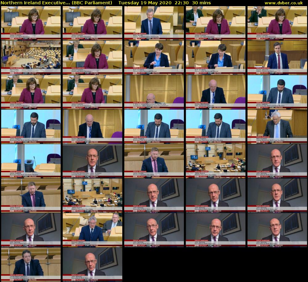 Northern Ireland Executive... (BBC Parliament) Tuesday 19 May 2020 22:30 - 23:00