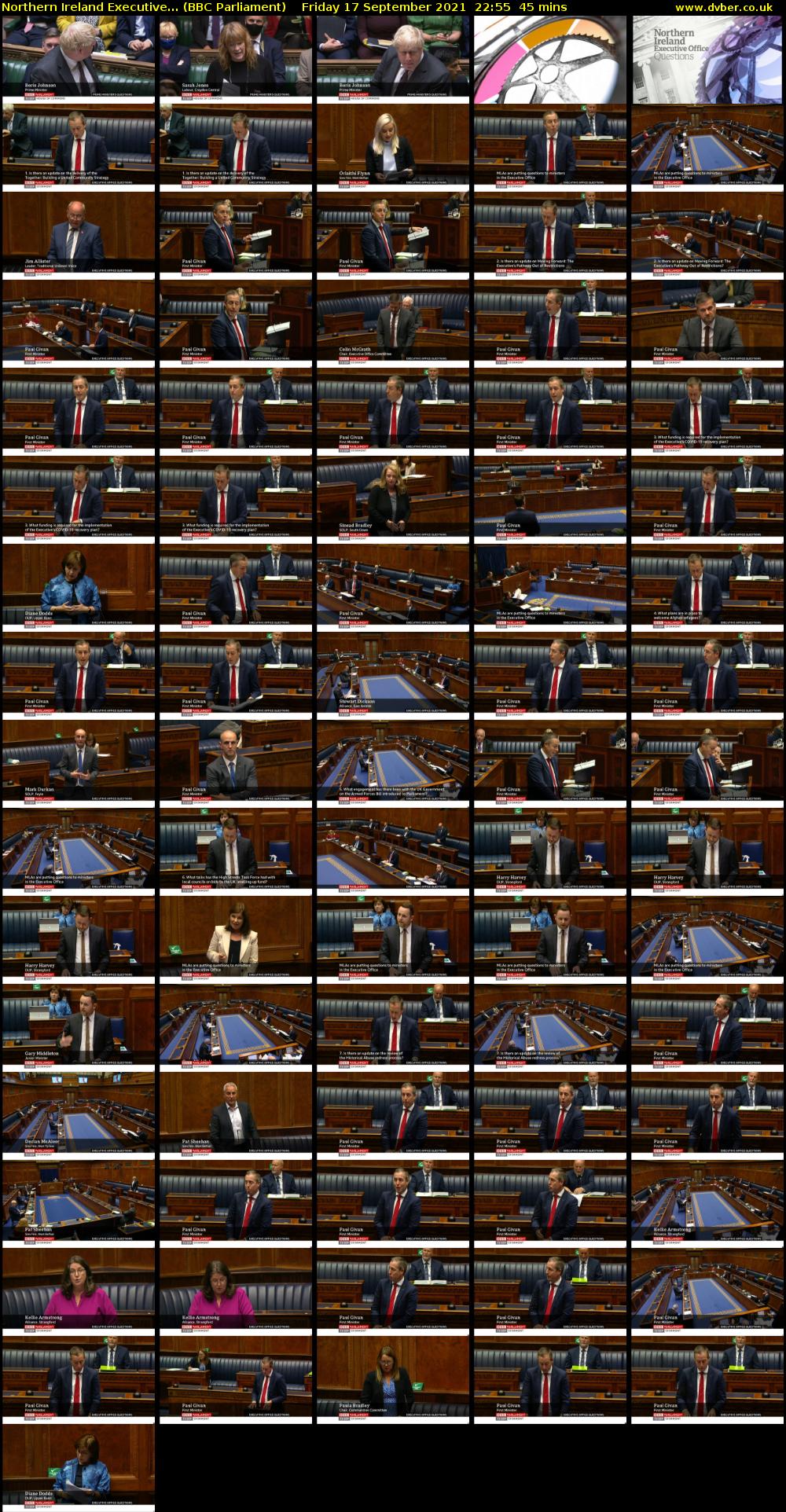 Northern Ireland Executive... (BBC Parliament) Friday 17 September 2021 22:55 - 23:40