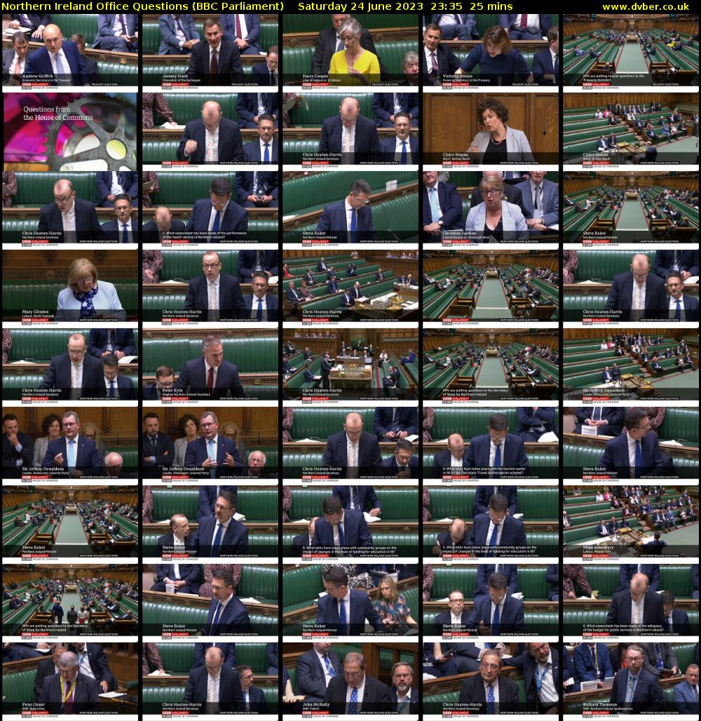 Northern Ireland Office Questions (BBC Parliament) Saturday 24 June 2023 23:35 - 00:00