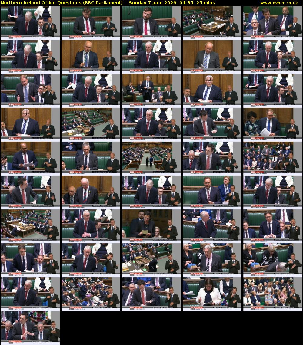 Northern Ireland Office Questions (BBC Parliament) Sunday 7 June 2026 04:35 - 05:00