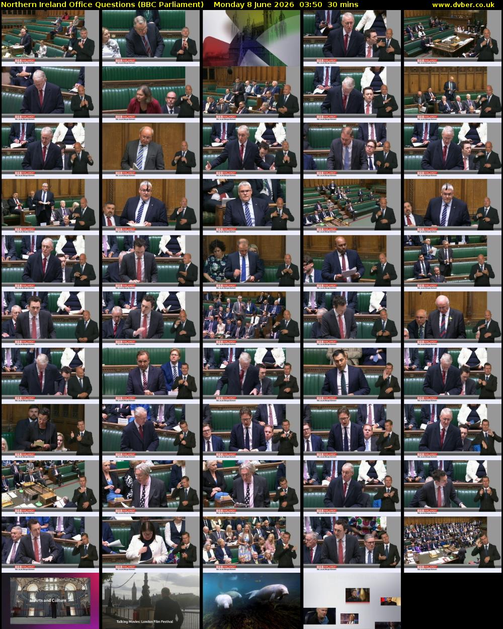 Northern Ireland Office Questions (BBC Parliament) Monday 8 June 2026 03:50 - 04:20