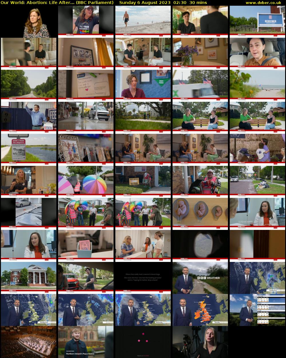Our World: Abortion: Life After... (BBC Parliament) Sunday 6 August 2023 02:30 - 03:00