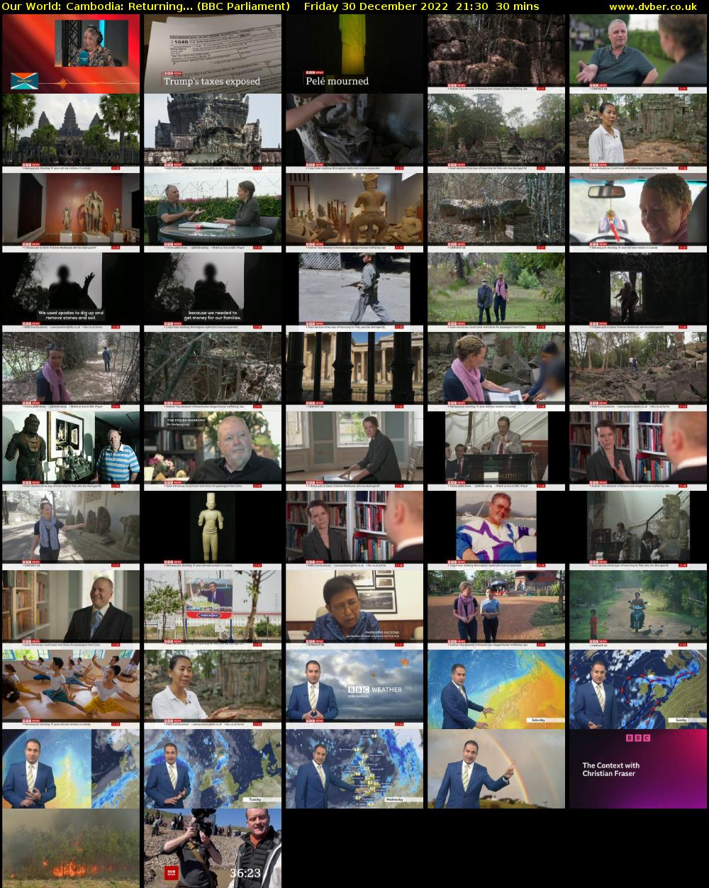 Our World: Cambodia: Returning... (BBC Parliament) Friday 30 December 2022 21:30 - 22:00