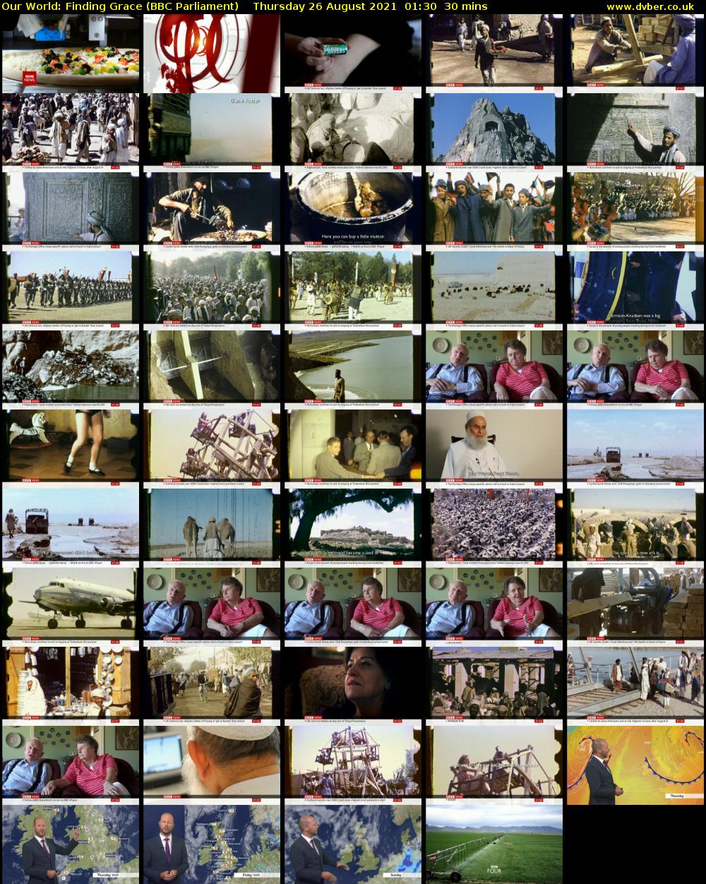 Our World: Finding Grace (BBC Parliament) Thursday 26 August 2021 01:30 - 02:00