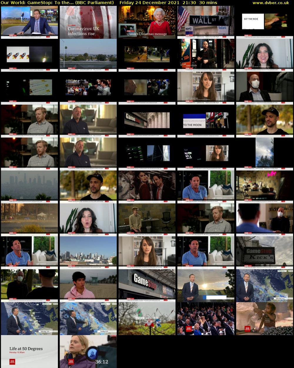 Our World: GameStop: To the... (BBC Parliament) Friday 24 December 2021 21:30 - 22:00
