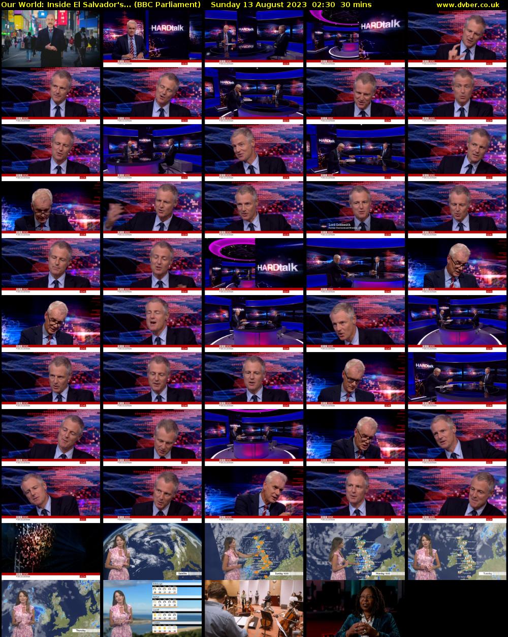 Our World: Inside El Salvador's... (BBC Parliament) Sunday 13 August 2023 02:30 - 03:00