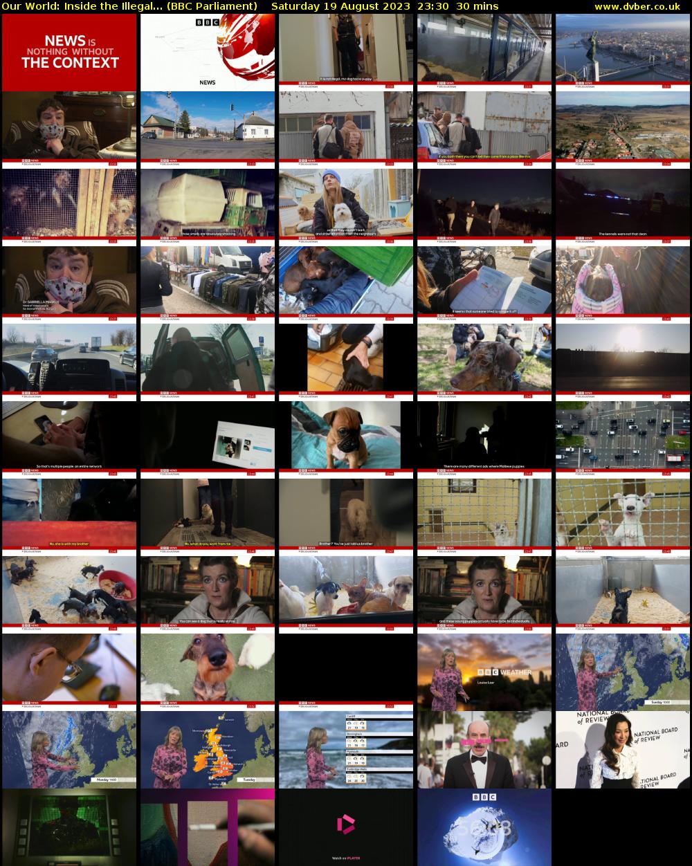 Our World: Inside the Illegal... (BBC Parliament) Saturday 19 August 2023 23:30 - 00:00