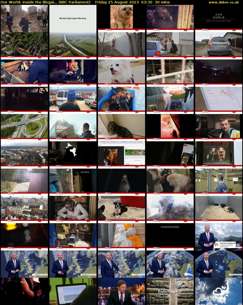 Our World: Inside the Illegal... (BBC Parliament) Friday 25 August 2023 03:30 - 04:00