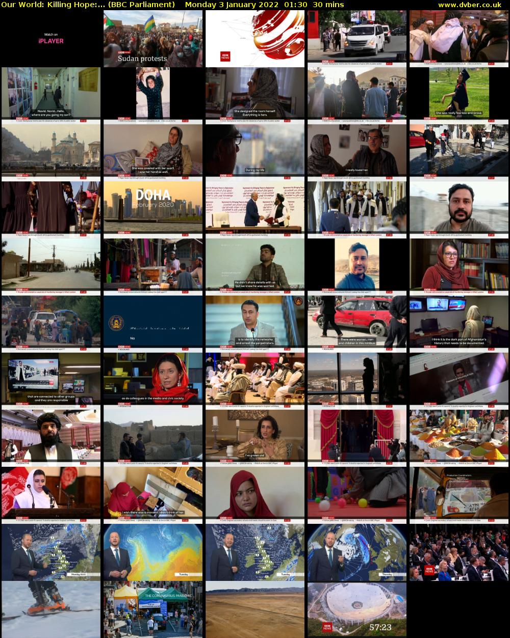 Our World: Killing Hope:... (BBC Parliament) Monday 3 January 2022 01:30 - 02:00