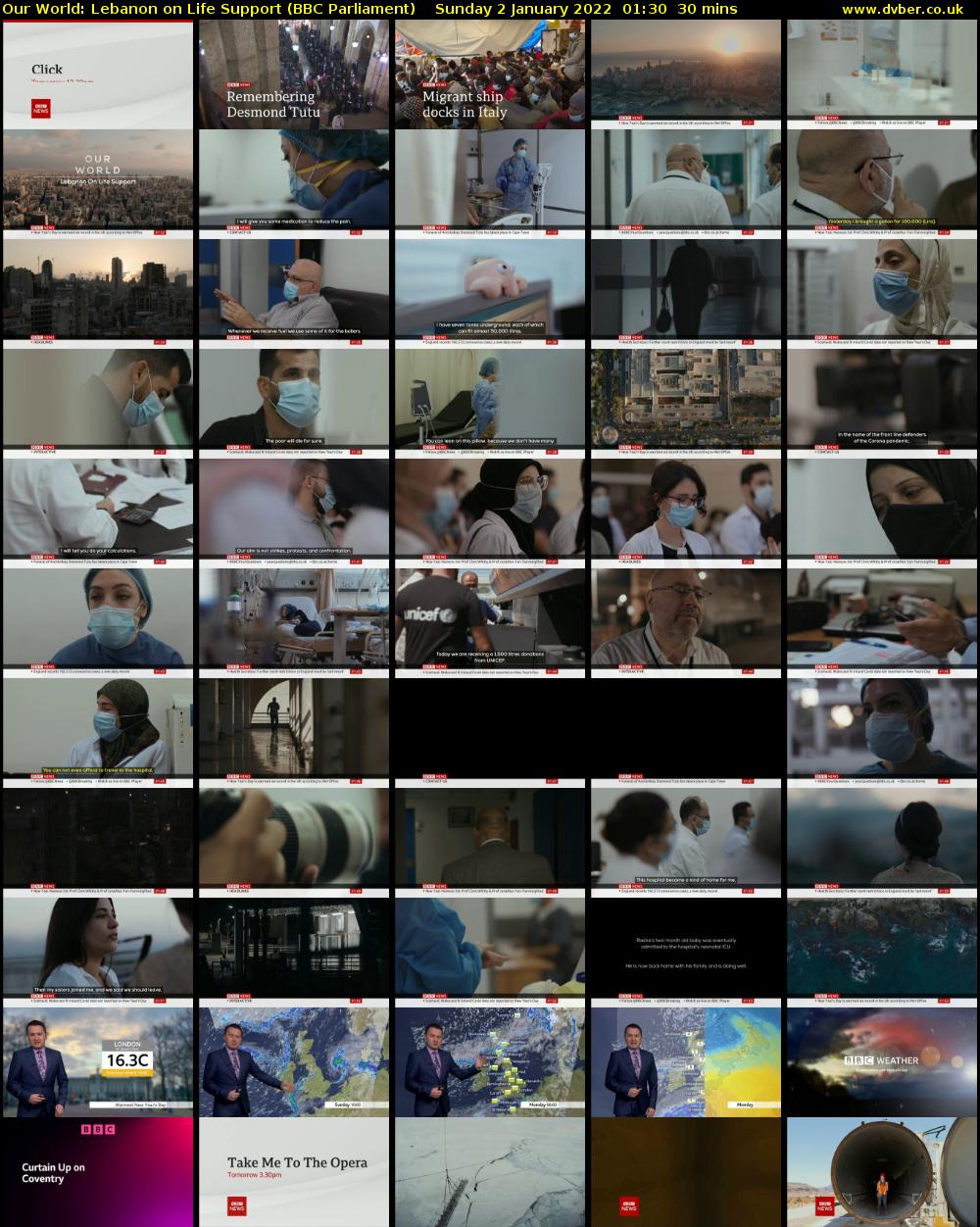Our World: Lebanon on Life Support (BBC Parliament) Sunday 2 January 2022 01:30 - 02:00