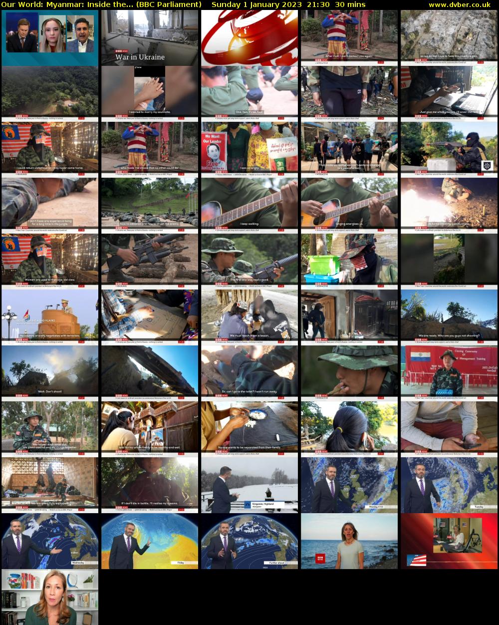 Our World: Myanmar: Inside the... (BBC Parliament) Sunday 1 January 2023 21:30 - 22:00