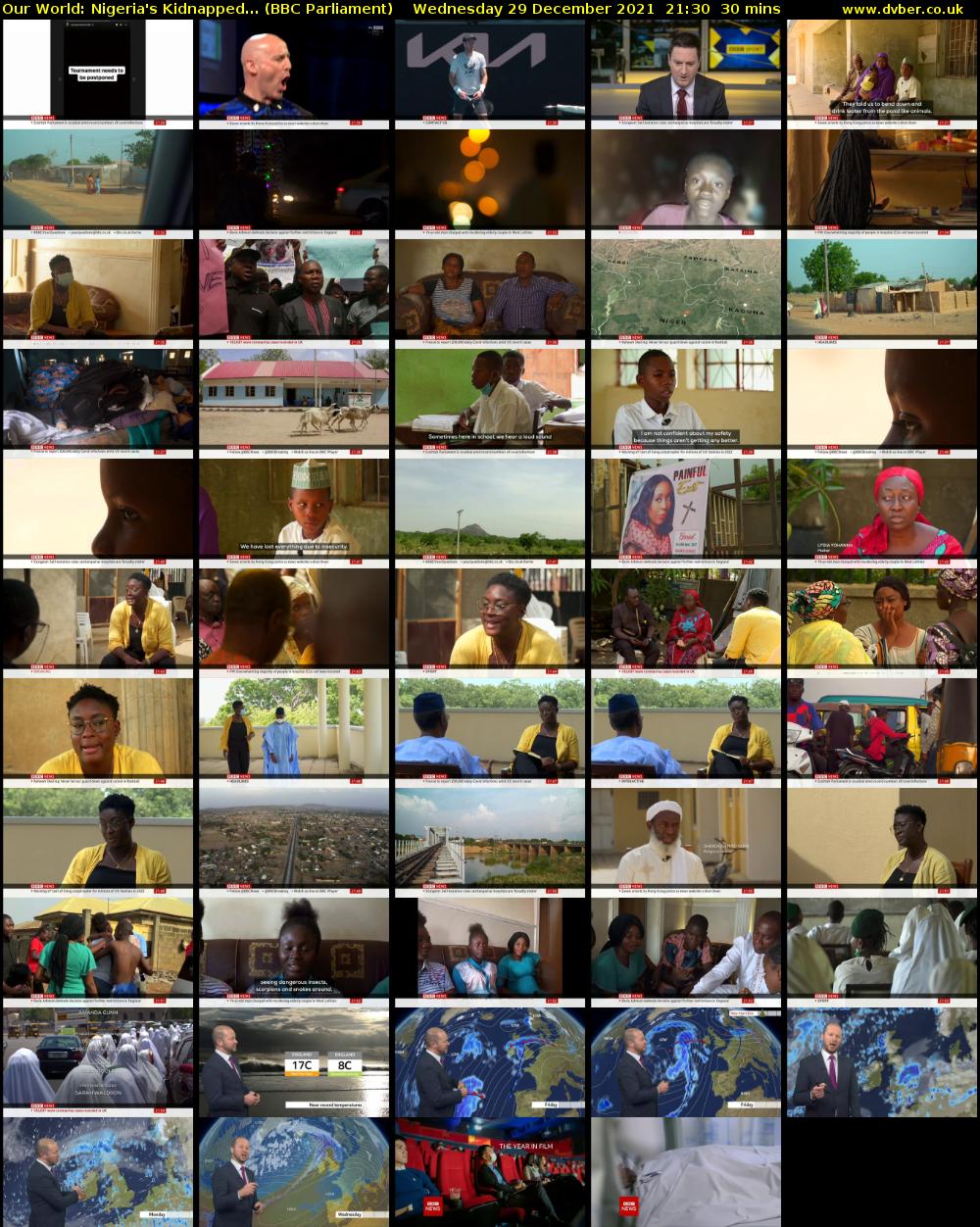 Our World: Nigeria's Kidnapped... (BBC Parliament) Wednesday 29 December 2021 21:30 - 22:00