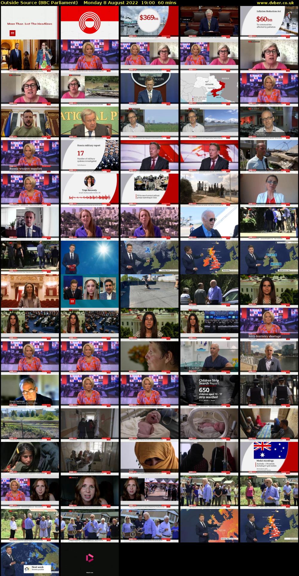 Outside Source (BBC Parliament) Monday 8 August 2022 19:00 - 20:00