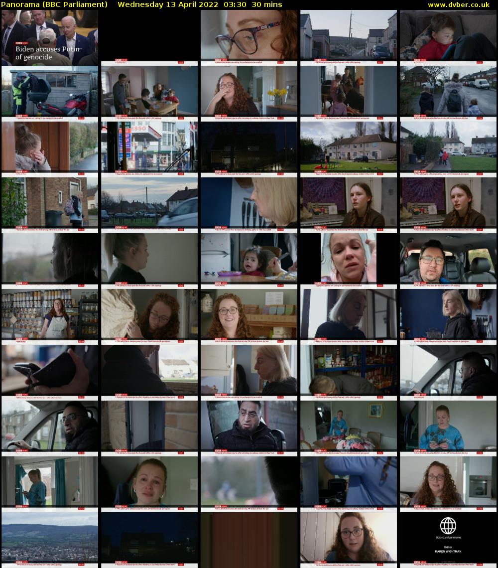 Panorama (BBC Parliament) Wednesday 13 April 2022 03:30 - 04:00