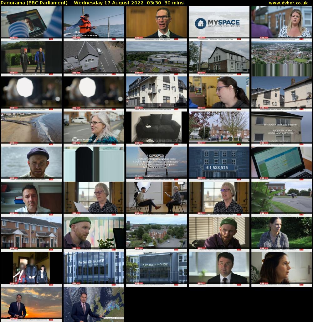 Panorama (BBC Parliament) Wednesday 17 August 2022 03:30 - 04:00