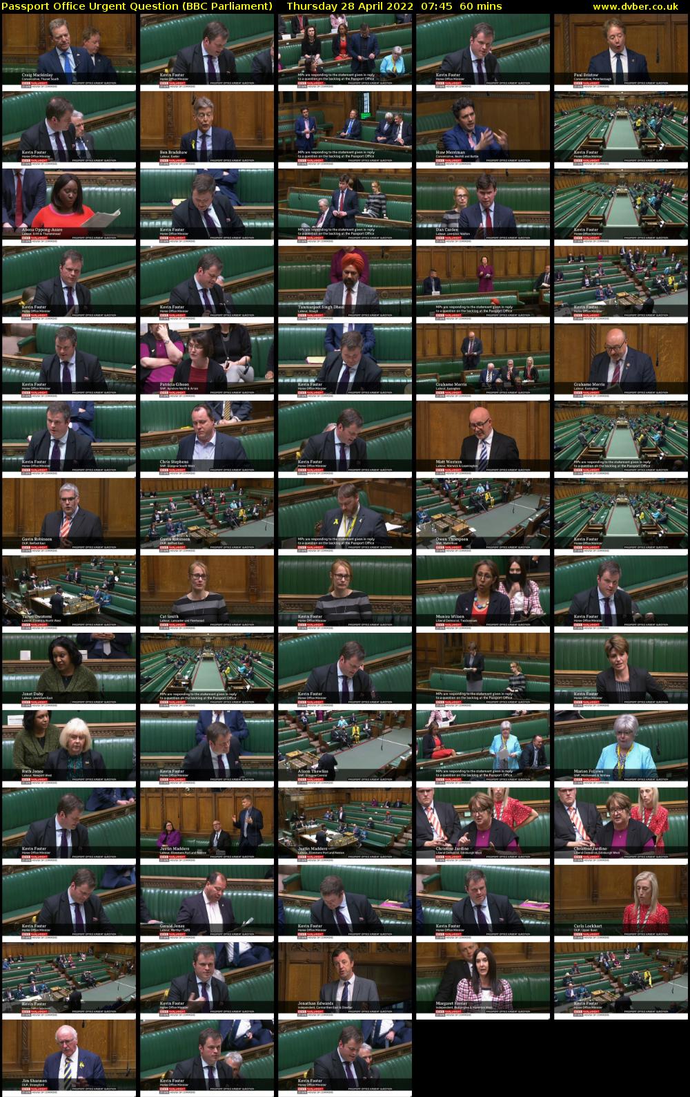 Passport Office Urgent Question (BBC Parliament) Thursday 28 April 2022 07:45 - 08:45