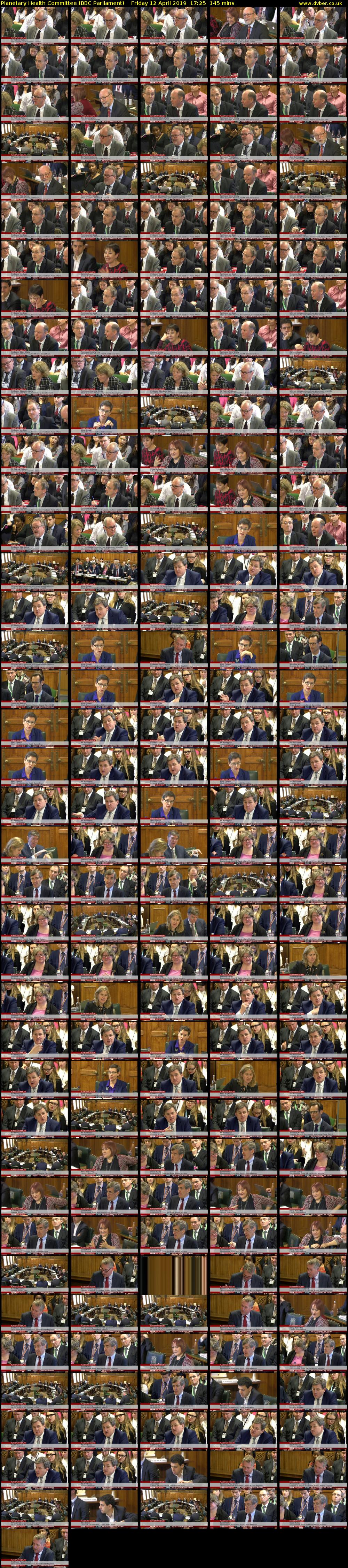 Planetary Health Committee (BBC Parliament) Friday 12 April 2019 17:25 - 19:50
