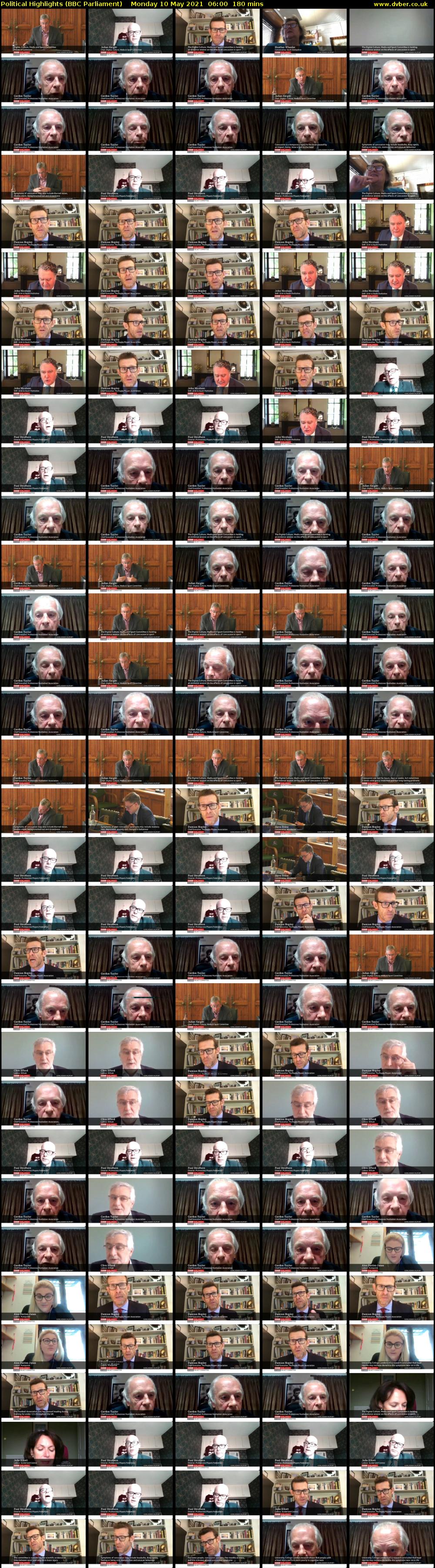 Political Highlights (BBC Parliament) Monday 10 May 2021 06:00 - 09:00