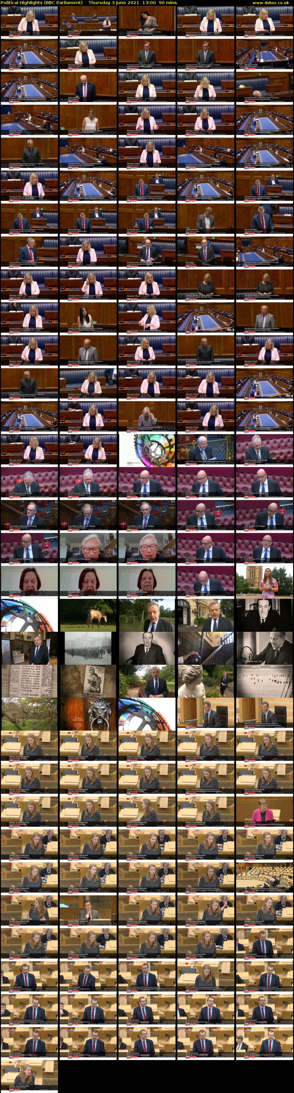 Political Highlights (BBC Parliament) Thursday 3 June 2021 13:00 - 14:30