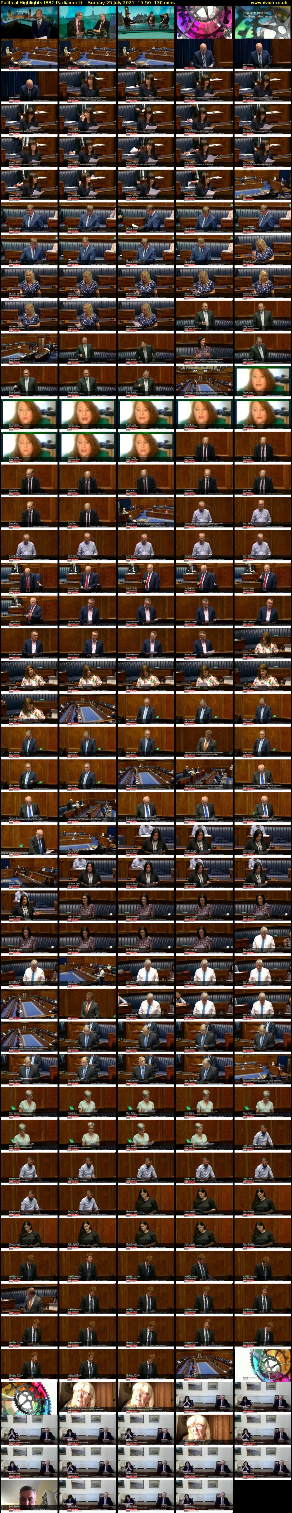 Political Highlights (BBC Parliament) Sunday 25 July 2021 15:50 - 18:00