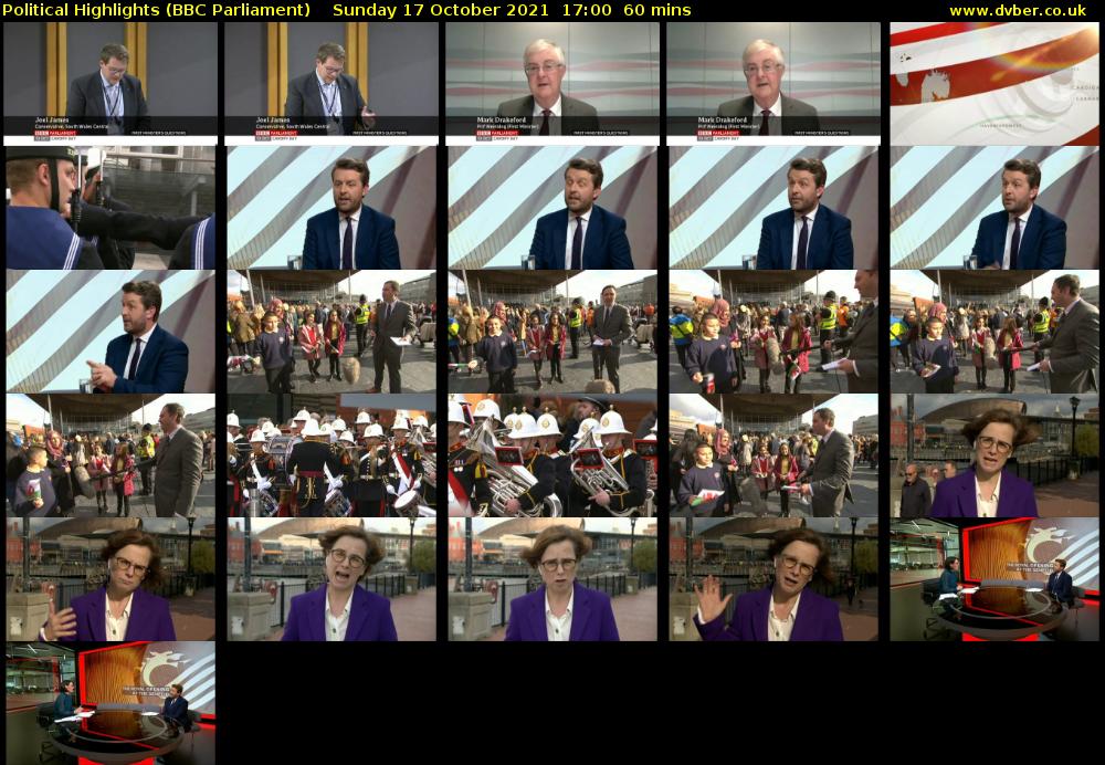 Political Highlights (BBC Parliament) Sunday 17 October 2021 17:00 - 18:00