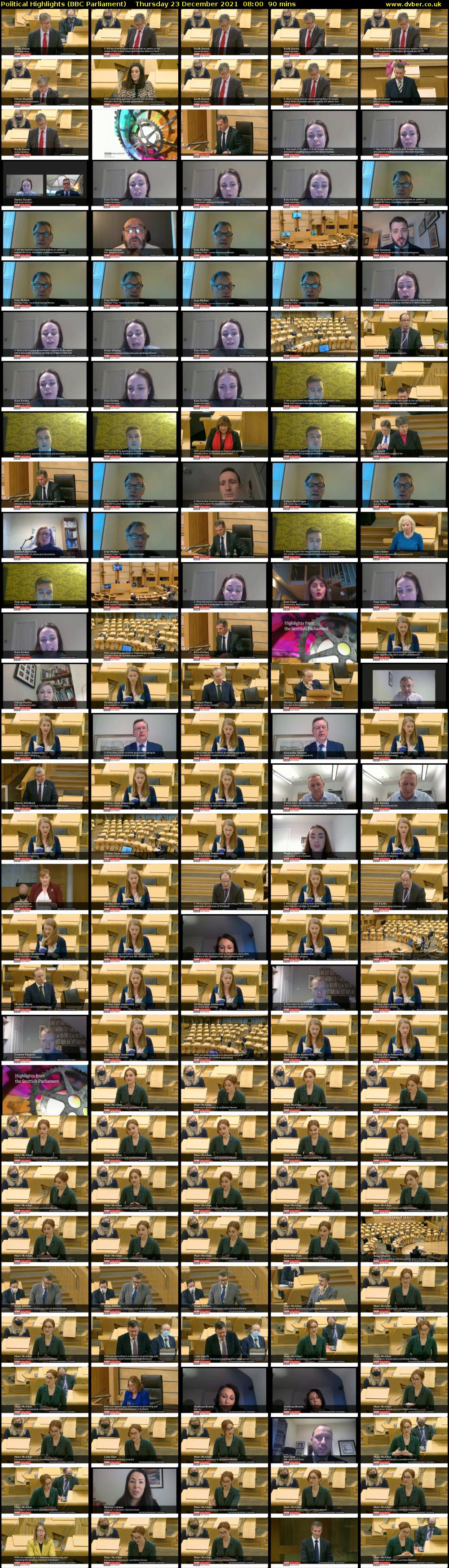 Political Highlights (BBC Parliament) Thursday 23 December 2021 08:00 - 09:30