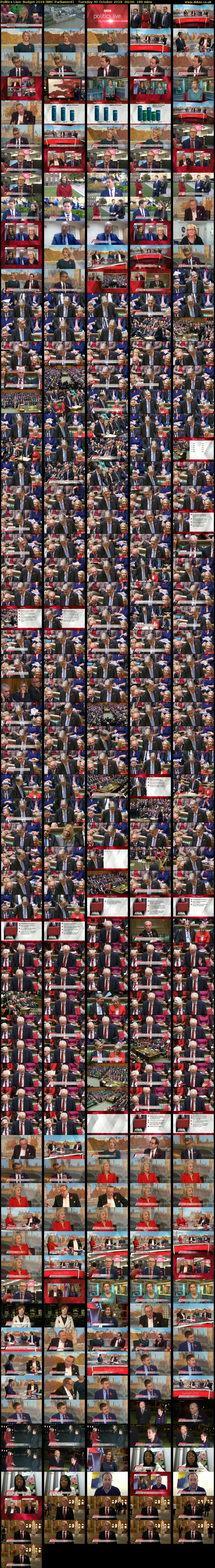Politics Live: Budget 2018 (BBC Parliament) Tuesday 30 October 2018 00:00 - 03:00