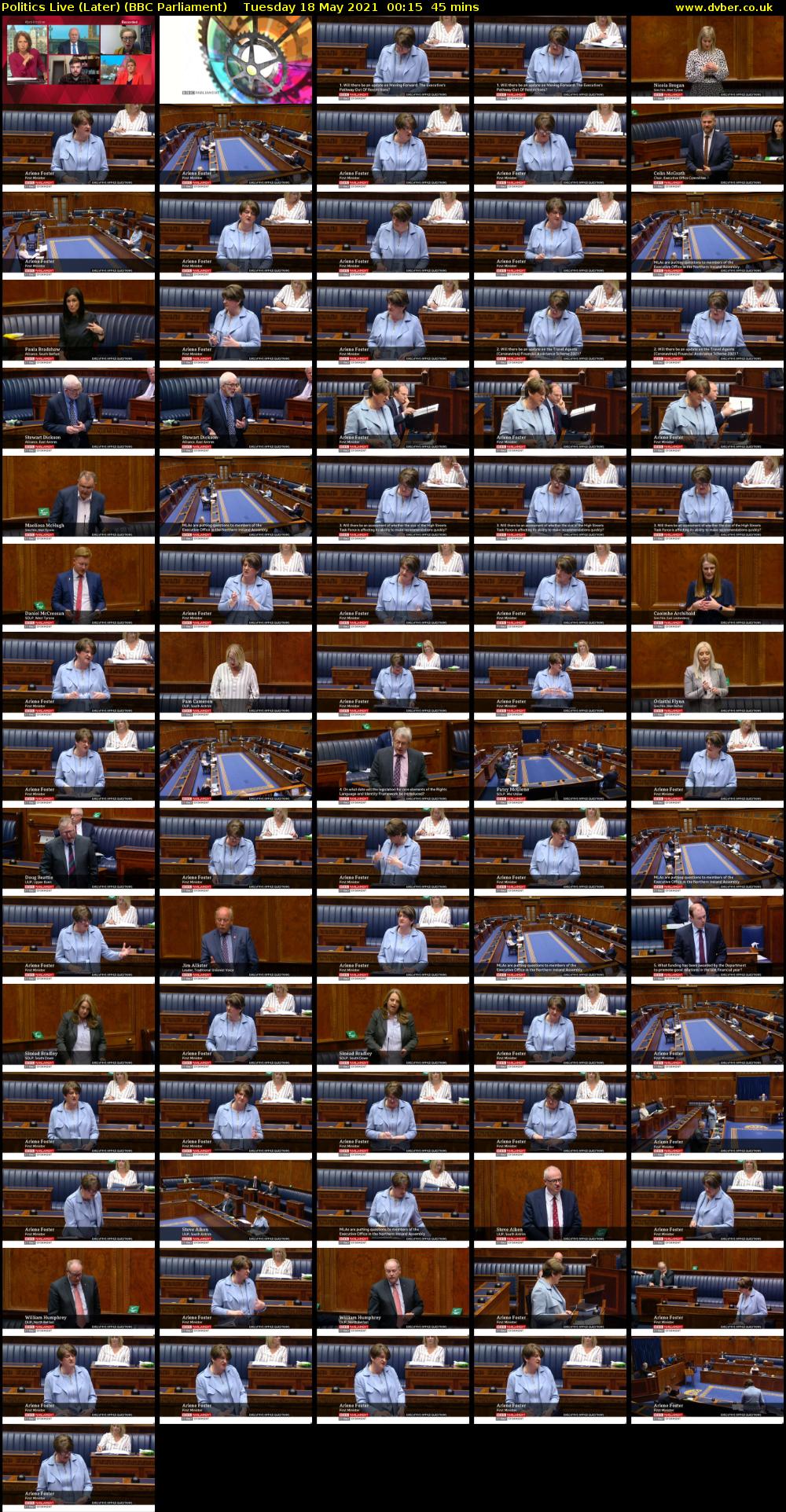 Politics Live (Later) (BBC Parliament) Tuesday 18 May 2021 00:15 - 01:00