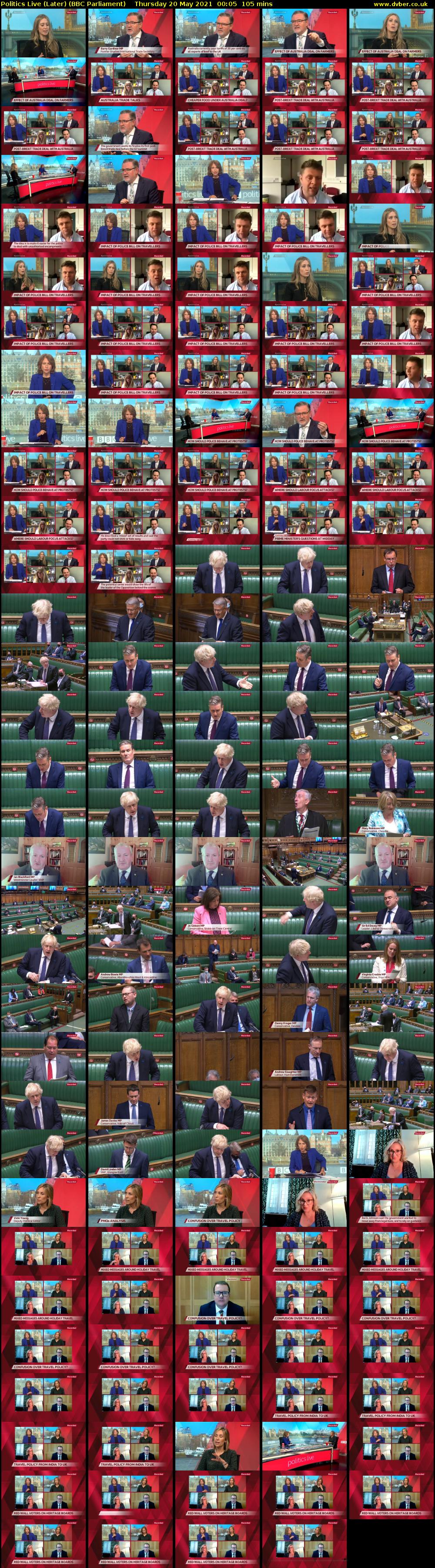 Politics Live (Later) (BBC Parliament) Thursday 20 May 2021 00:05 - 01:50