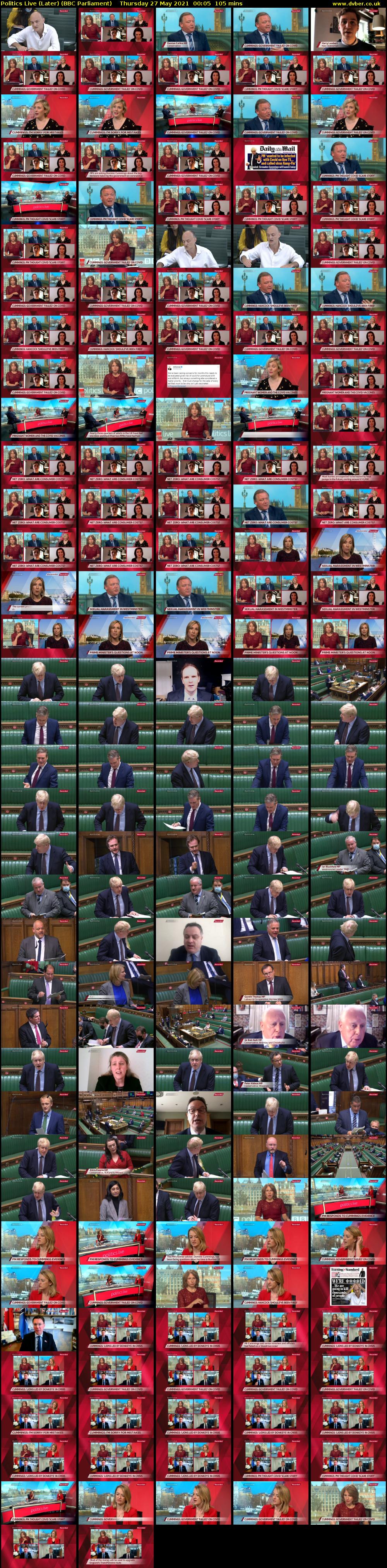 Politics Live (Later) (BBC Parliament) Thursday 27 May 2021 00:05 - 01:50