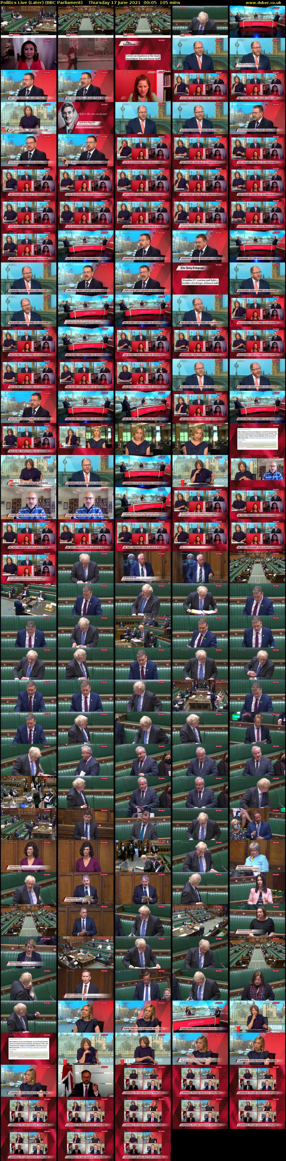 Politics Live (Later) (BBC Parliament) Thursday 17 June 2021 00:05 - 01:50