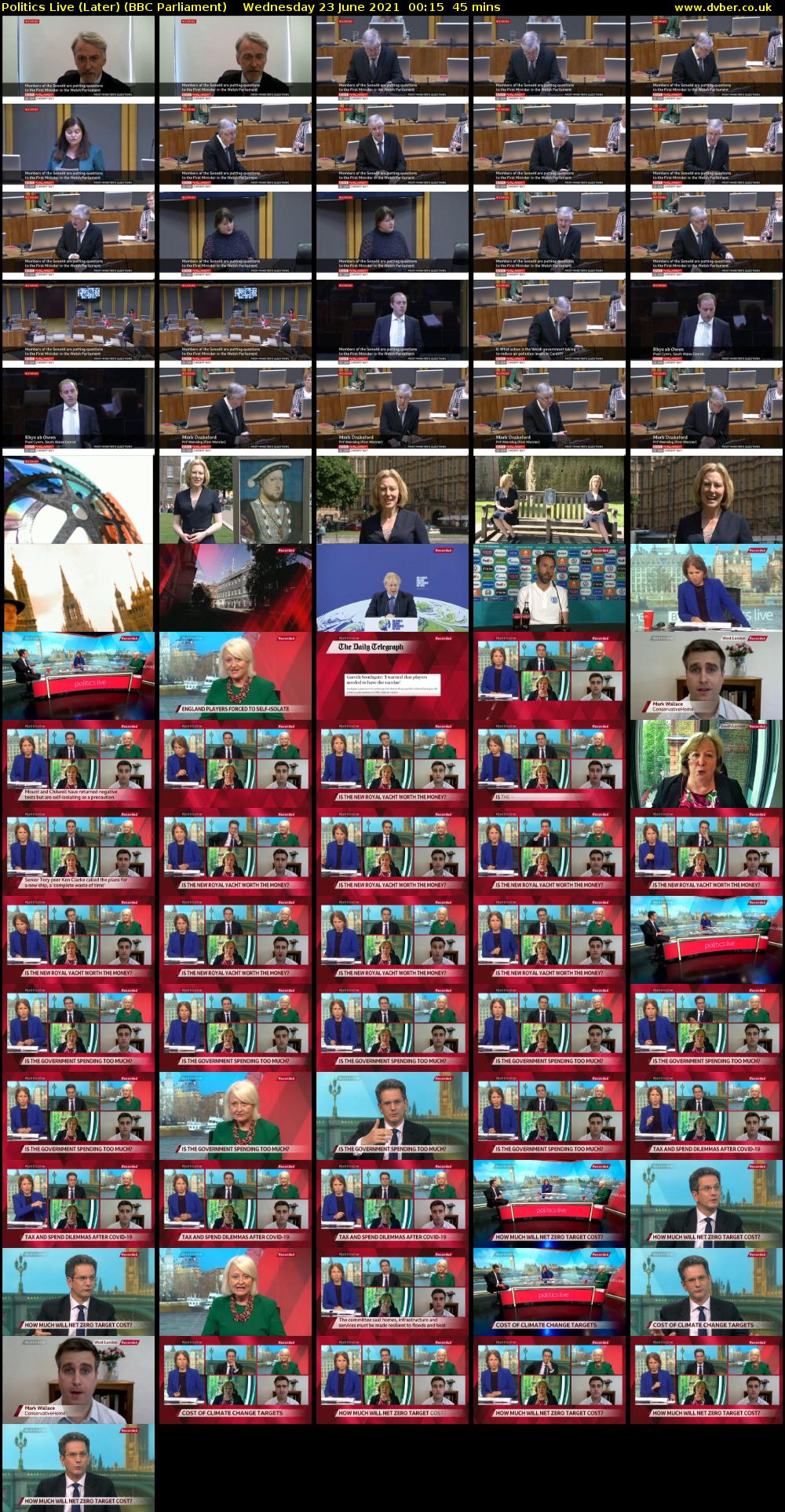 Politics Live (Later) (BBC Parliament) Wednesday 23 June 2021 00:15 - 01:00