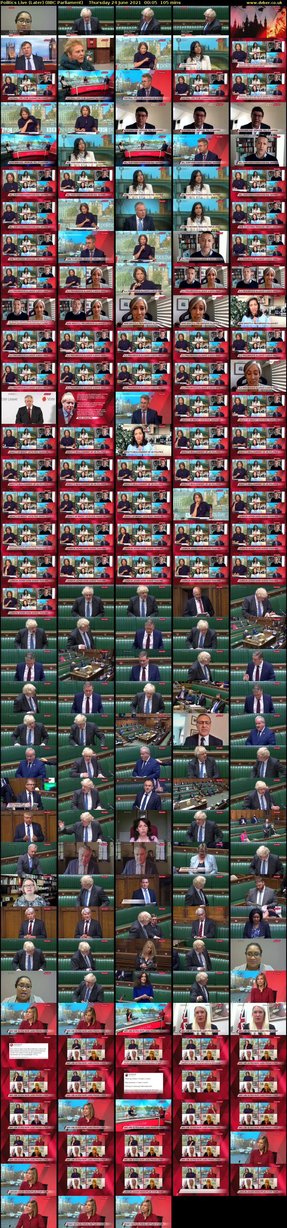 Politics Live (Later) (BBC Parliament) Thursday 24 June 2021 00:05 - 01:50