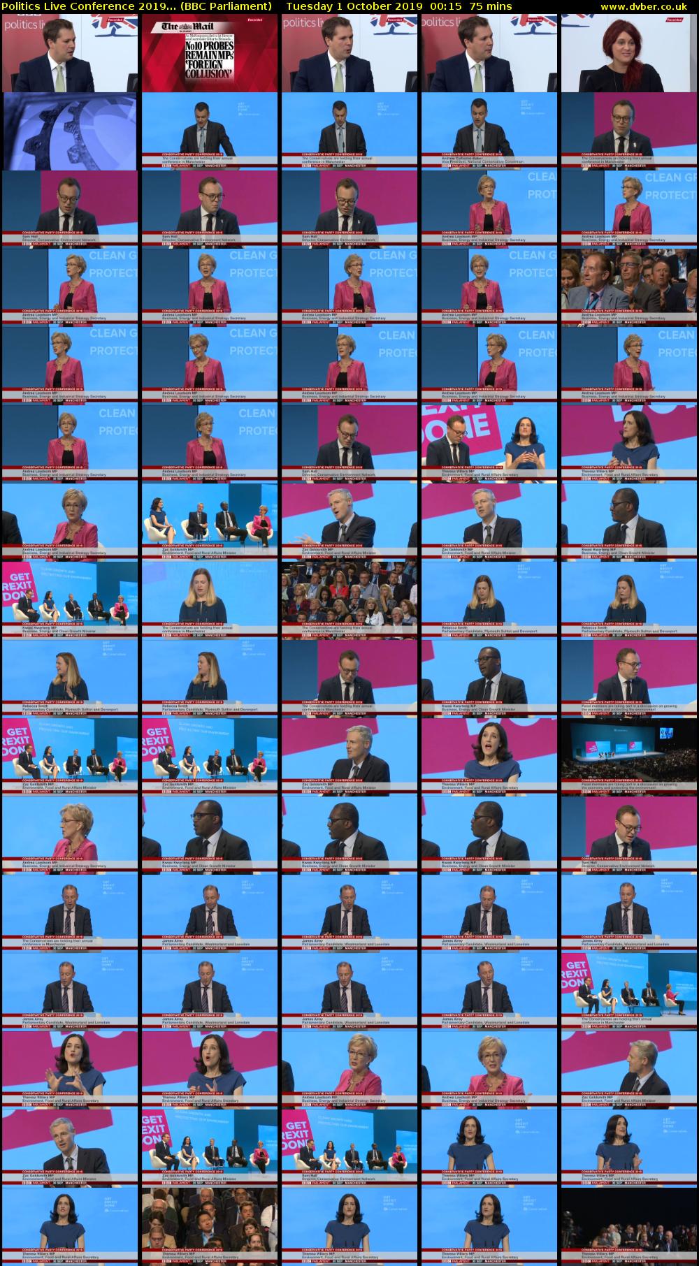 Politics Live Conference 2019... (BBC Parliament) Tuesday 1 October 2019 00:15 - 01:30